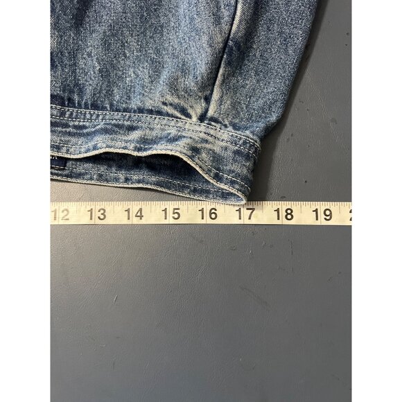 Venezia Jeans Embroidered Denim Skort Asymmetrical Floral Hem Size 14 - Picture 9 of 11